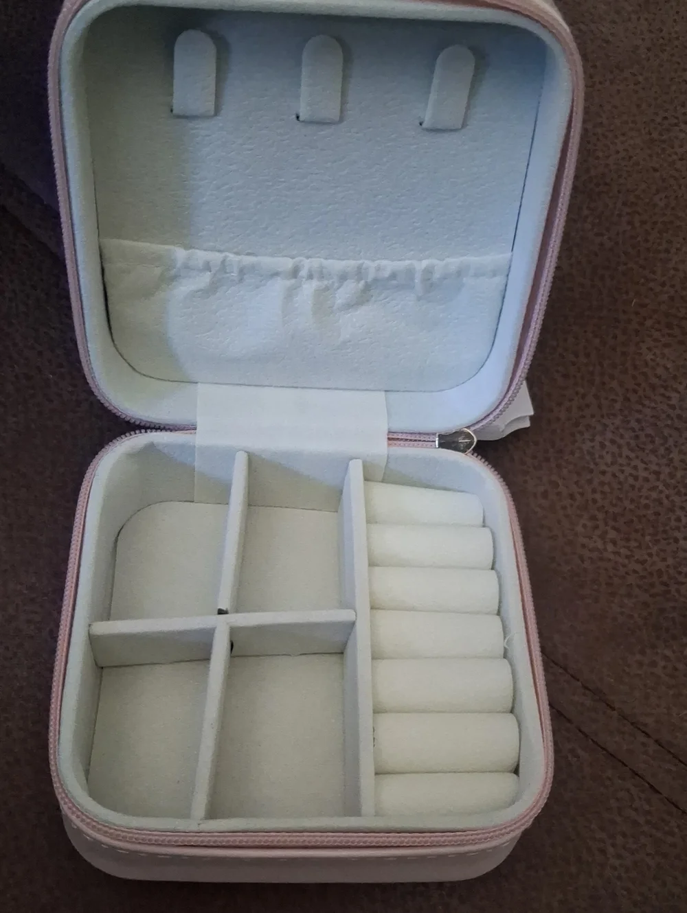 Time and Tru Blush Pink Compact Jewelry Organizer Monogram S